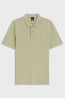 Pallas polo shirt in cotton piqu&eacute; with embroidered logo, Khaki