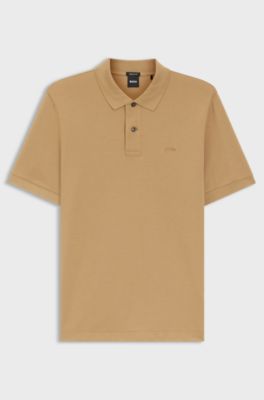 Polo Pallas de piqu&eacute; de algod&oacute;n con logo bordado, Beige