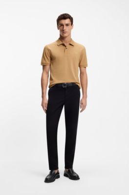 Pallas polo shirt in cotton piqu&eacute; with embroidered logo, Beige