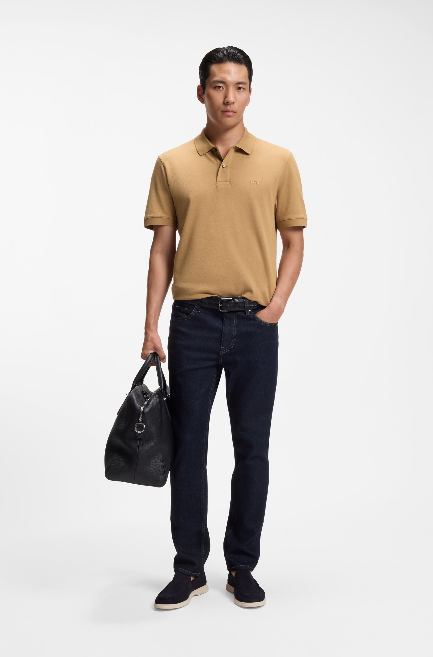 Boss Pallas cotton polo shirt pikéer herr – bild 2