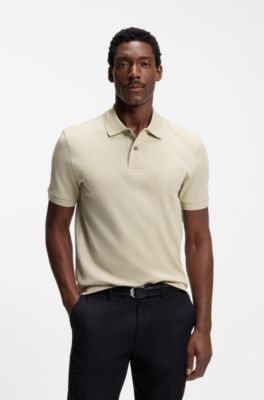 Pallas polo shirt in cotton piqu&eacute; with embroidered logo, Light Beige
