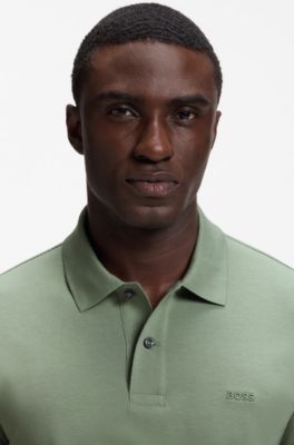 Pallas polo shirt in cotton piqu&eacute; with embroidered logo, Light Green