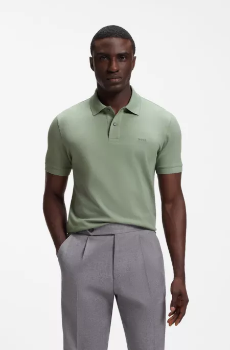 Pallas polo shirt in cotton piqué with embroidered logo
