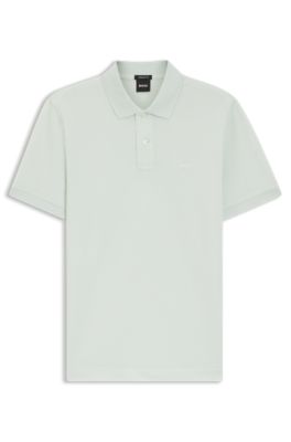 Pallas polo shirt in cotton piqu&eacute; with embroidered logo, Light Green