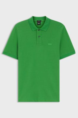 Pallas polo shirt in cotton piqu&eacute; with embroidered logo, Green
