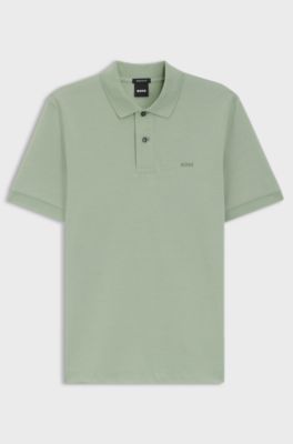 Pallas polo shirt in cotton piqu&eacute; with embroidered logo, Light Green