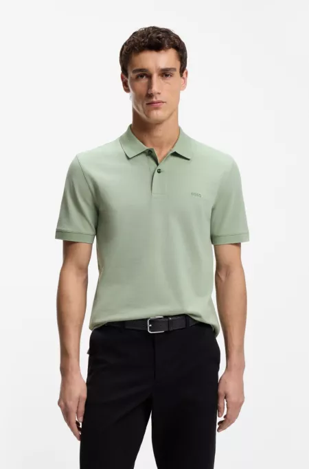Pallas polo shirt in cotton piqué with embroidered logo