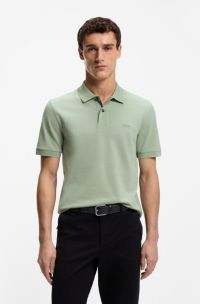 Pallas polo shirt in cotton piqu&eacute; with embroidered logo, Light Green
