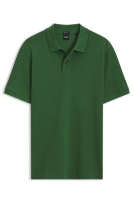 Pallas polo shirt in cotton piqu&eacute; with embroidered logo, Green