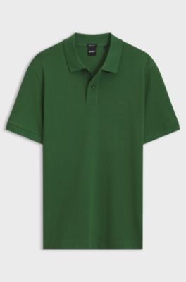 Pallas polo shirt in cotton piqu&eacute; with embroidered logo, Green