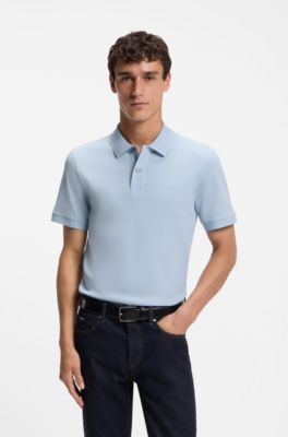 Pallas Poloshirt aus Baumwoll-Piqu&eacute; mit Logo-Stickerei, Hellblau