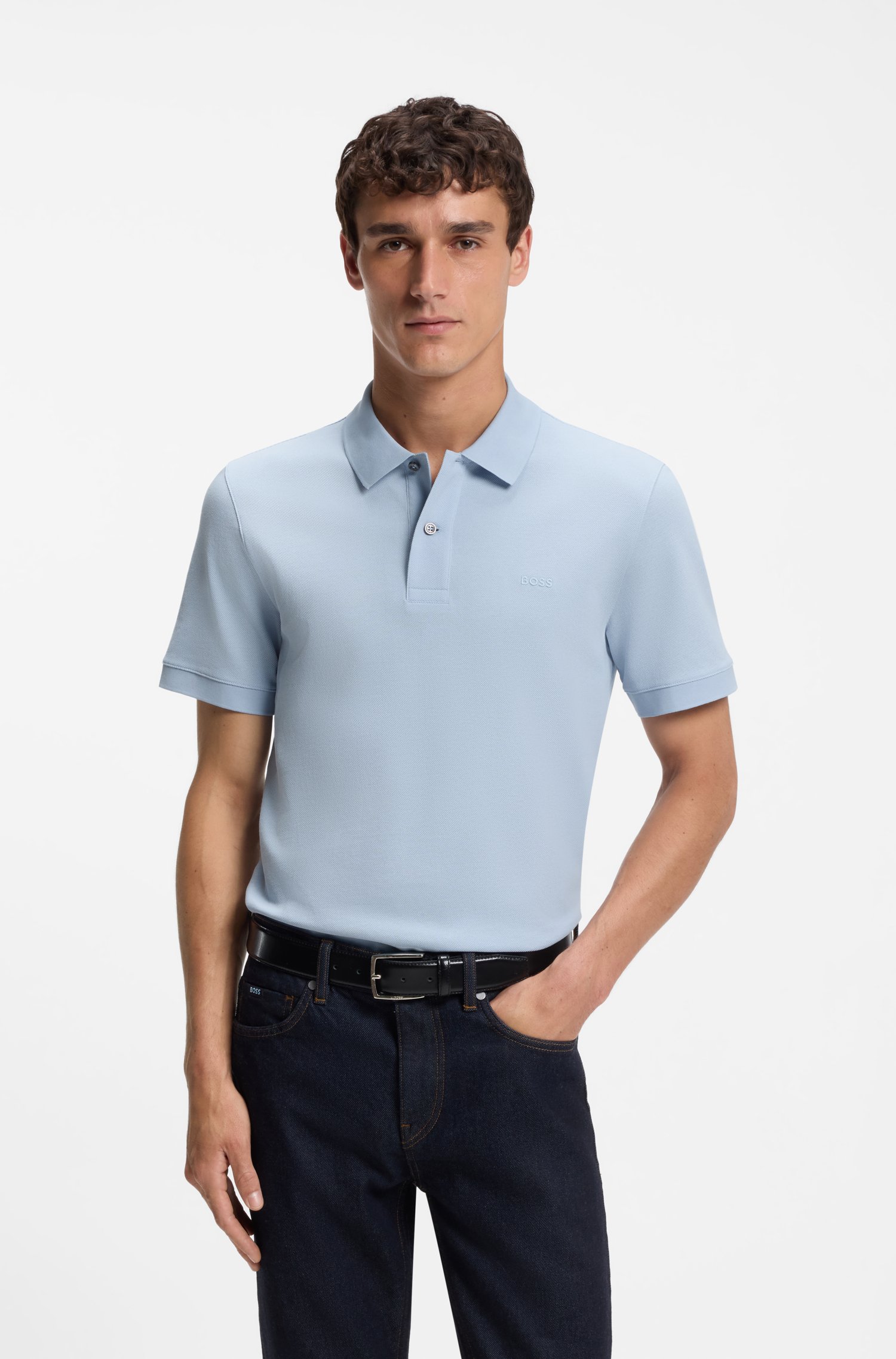 Boss Pallas cotton polo shirt pikéer herr