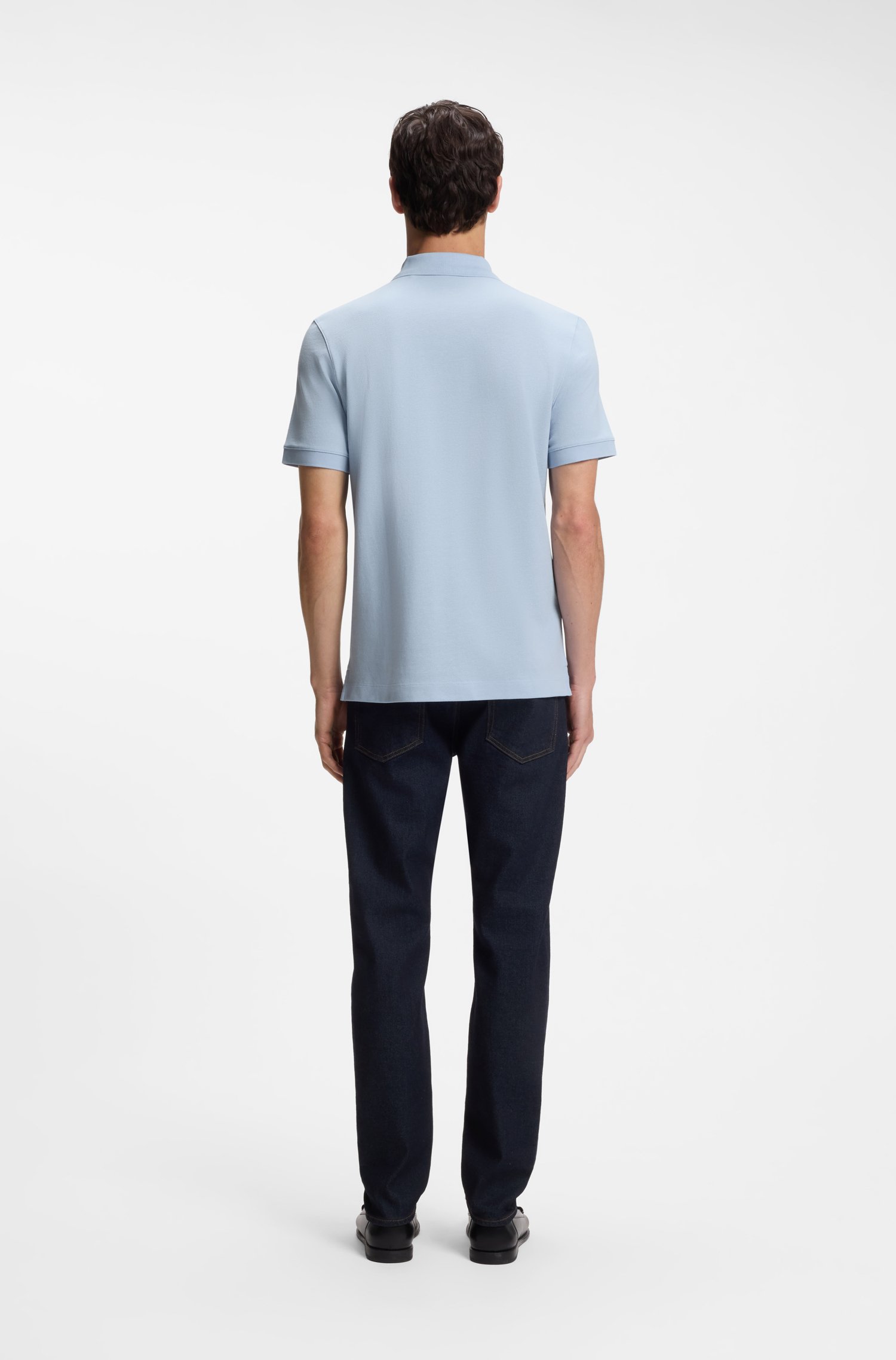 Boss Pallas cotton polo shirt pikéer herr – bild 3