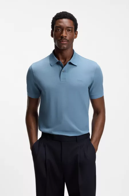 Pallas polo shirt in cotton piqué with embroidered logo