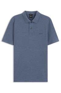 Pallas polo shirt in cotton piqu&eacute; with embroidered logo, Blue