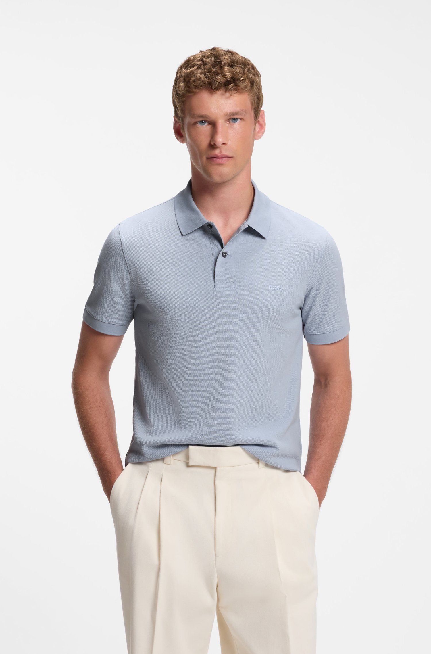 Boss Pallas cotton polo shirt pikéer herr