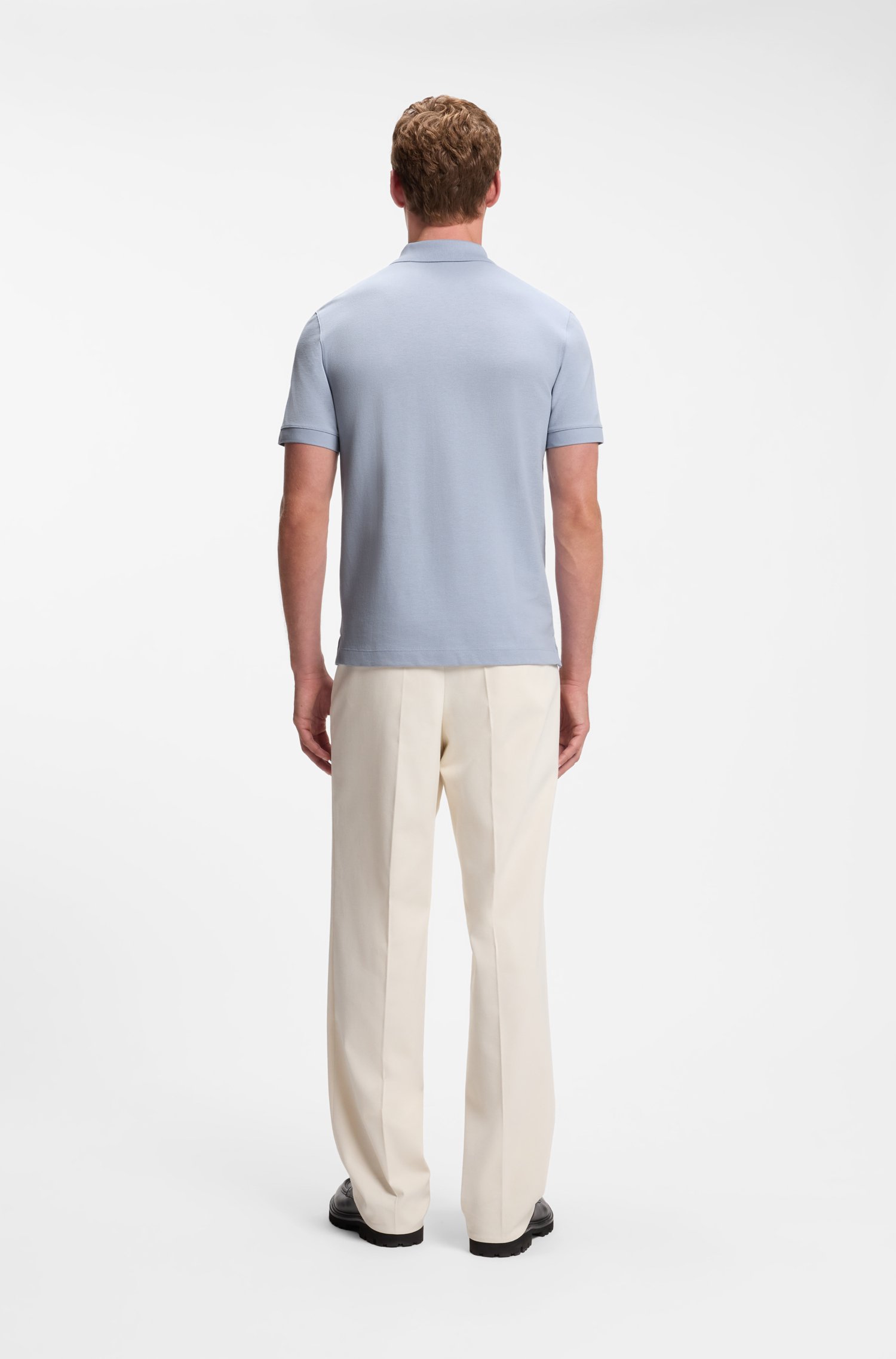 Boss Pallas cotton polo shirt pikéer herr – bild 3