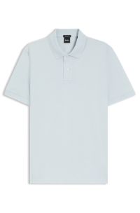 Pallas polo shirt in cotton piqu&eacute; with embroidered logo, Light Blue