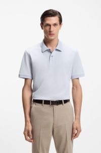 Pallas Poloshirt aus Baumwoll-Piqué mit Logo-Stickerei, Hellblau