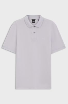 Pallas polo shirt in cotton piqu&eacute; with embroidered logo, Light Purple