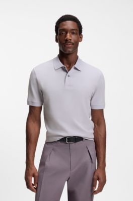 Pallas polo shirt in cotton piqu&eacute; with embroidered logo, Light Purple