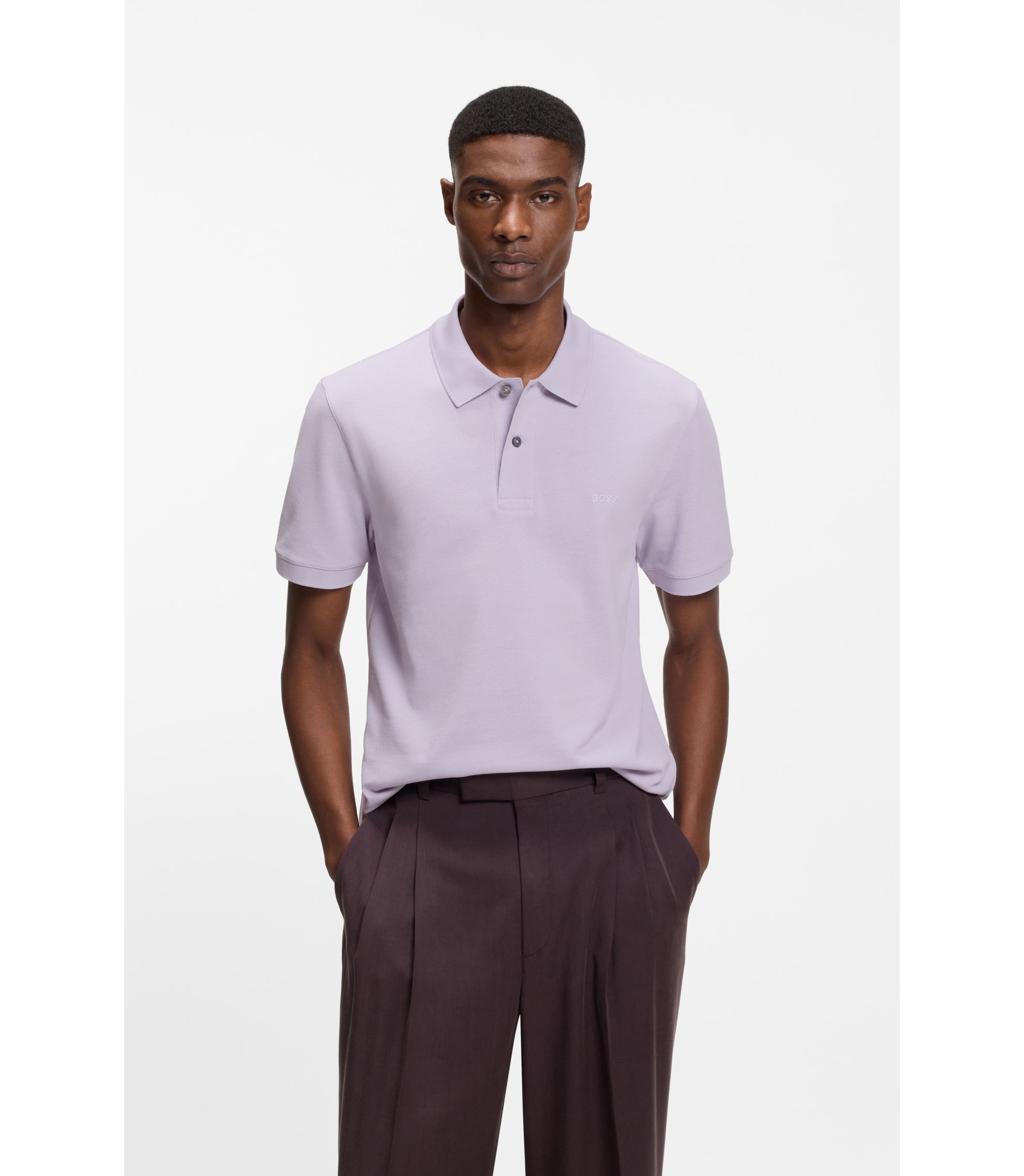 トップス 50s Pilgrim PoloShirt BOSS - Pallas polo shirt in cotton piqué with embroidered logo
