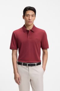 Pallas polo shirt in cotton piqu&eacute; with embroidered logo, Red