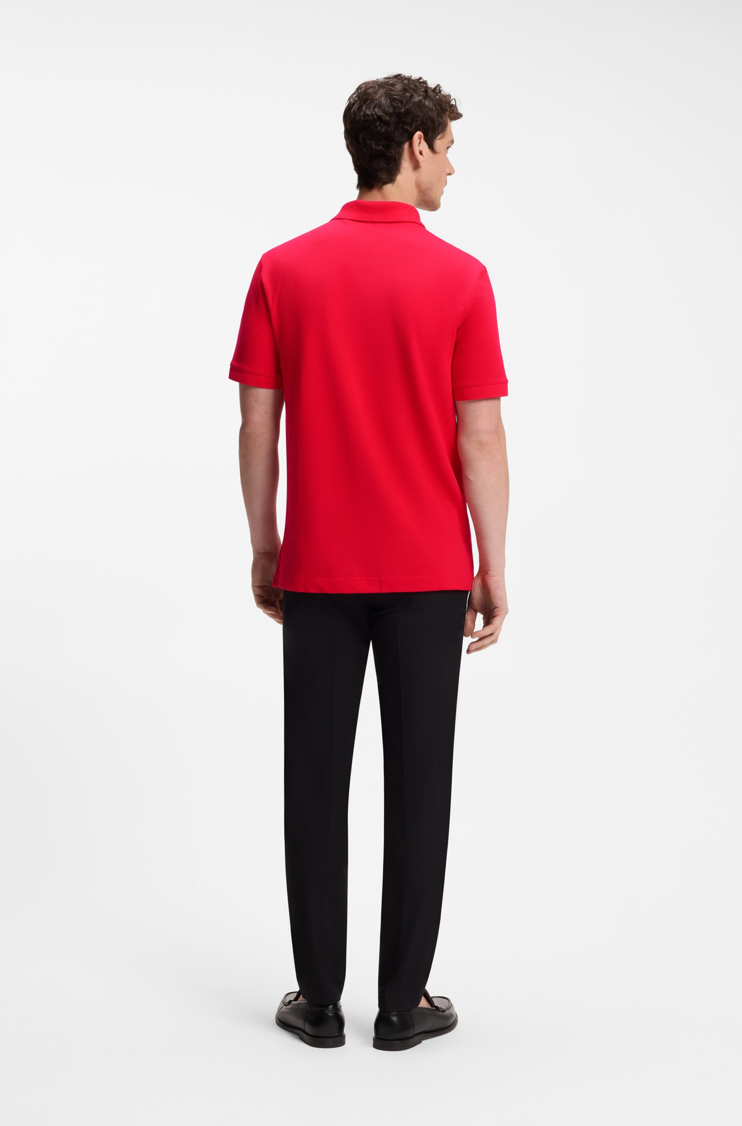 Boss Pallas cotton polo shirt pikéer herr – bild 3