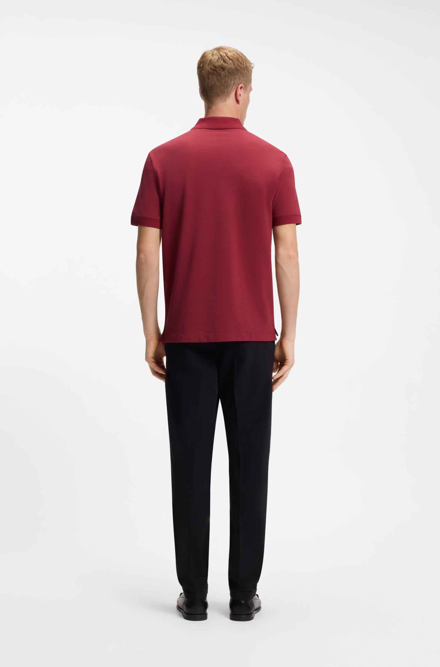 Boss Pallas cotton polo shirt pikéer herr – bild 3