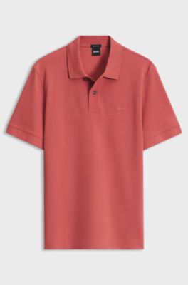 Pallas polo shirt in cotton piqu&eacute; with embroidered logo, Light Red