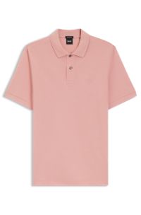 Pallas polo shirt in cotton piqu&eacute; with embroidered logo, light pink