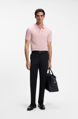 Pallas polo shirt in cotton piqu&eacute; with embroidered logo, Light Pink