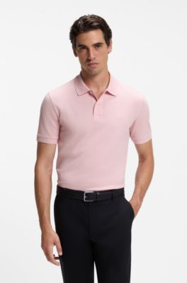 Pallas polo shirt in cotton piqu&eacute; with embroidered logo, Light Pink