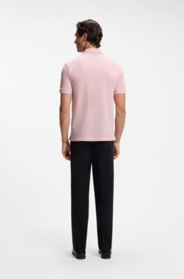Pallas polo shirt in cotton piqu&eacute; with embroidered logo, Light Pink