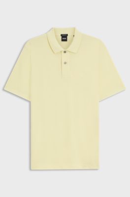 Pallas polo shirt in cotton piqu&eacute; with embroidered logo, Light Yellow