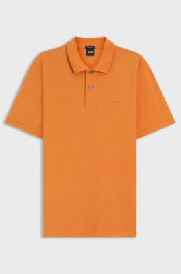 Polo Pallas de piqu&eacute; de algod&oacute;n con logo bordado, Naranja