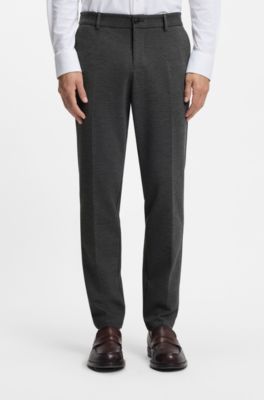 Slim-fit broek van hoogwaardig stretchmateriaal, Donkergrijs
