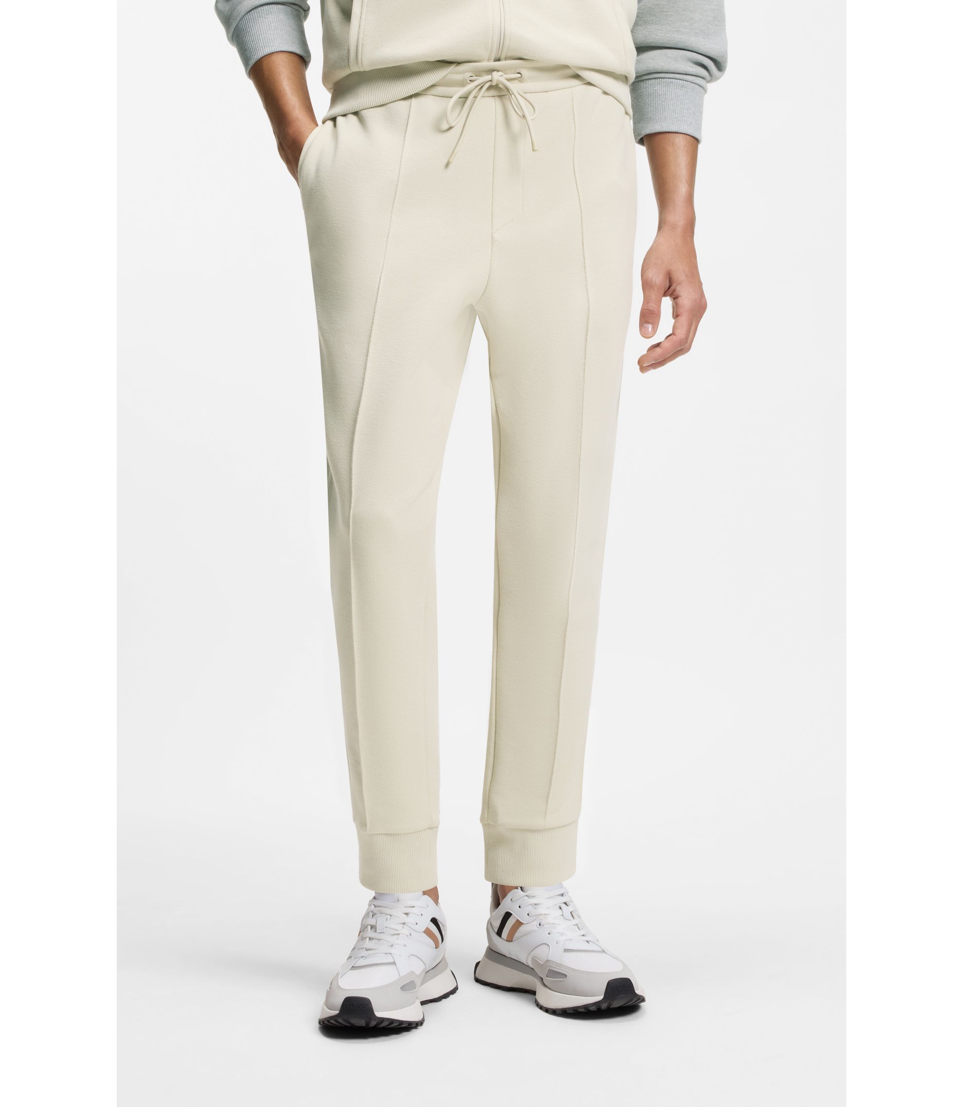 Jogginghose aus Baumwoll-Mix mit Paspeln