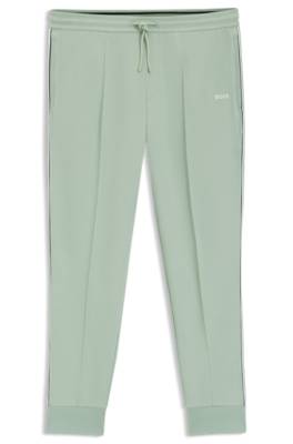 Cotton-blend tracksuit bottoms with piping details 1
