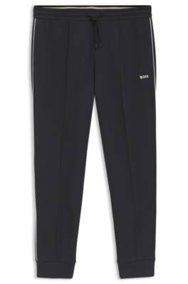 Boss Cotton-blend tracksuit bottoms with piping details mjukisbyxor herr – bild 4