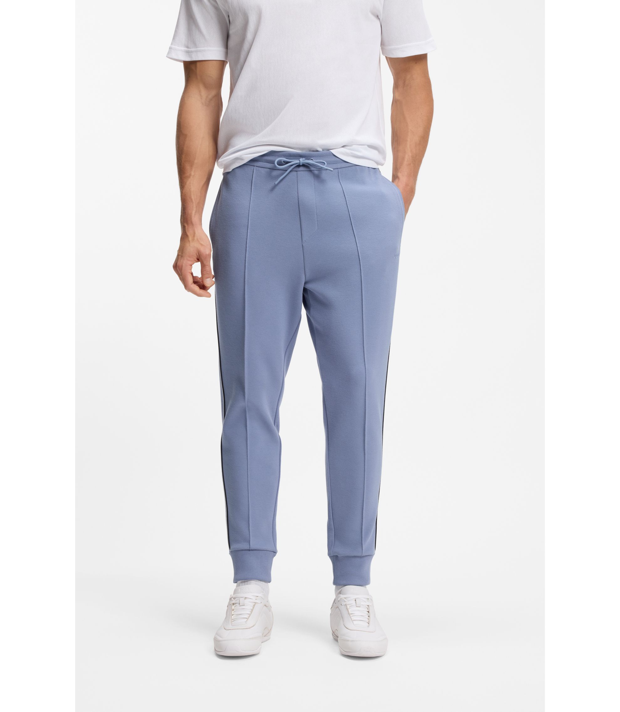 Jogginghose aus Baumwoll-Mix mit Paspeln