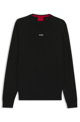 Hugo Uomo Nero Maglione In Cotone