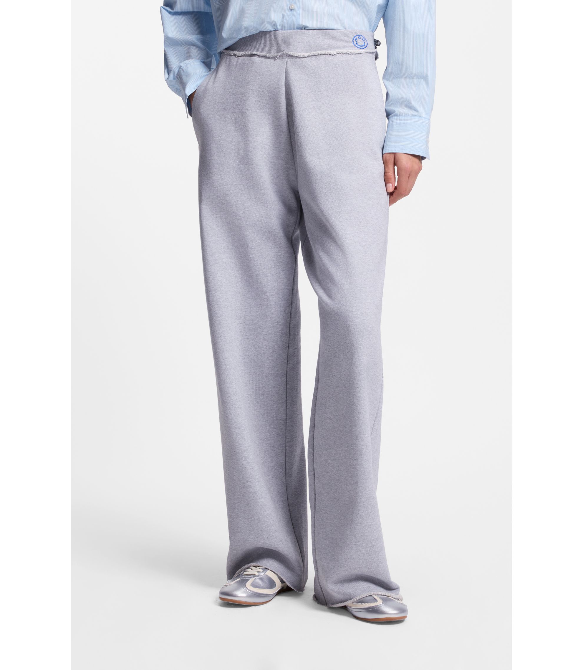 Jogginghose aus Baumwoll-Terry mit Logo-Bund