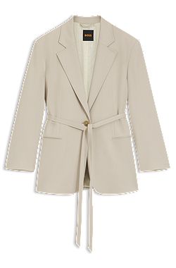 Oversized-fit blazer with belt