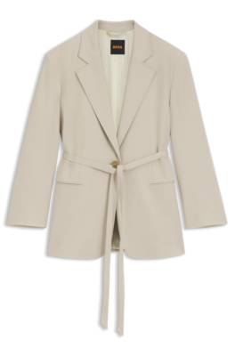 Oversized-fit blazer with belt 1