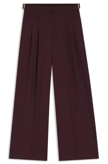 Relaxed-fit trousers with wide leg