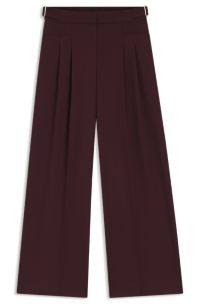 Relaxed-fit trousers with wide leg, Dark Brown