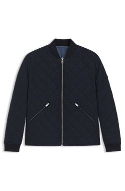 Reversible water-repellent jacket with quilting