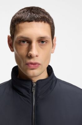 Water-repellent jacket with logo badge, Dark Blue