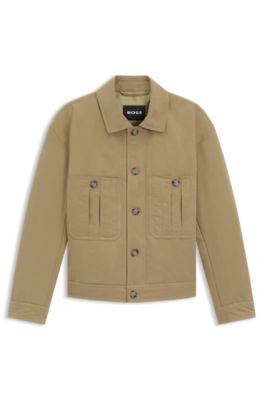 Water-repellent jacket in peached fabric, Beige